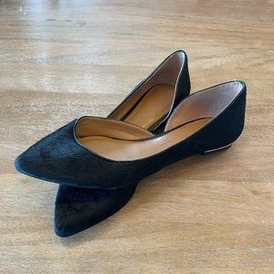 Banana Republic Black Calf Hair Flats